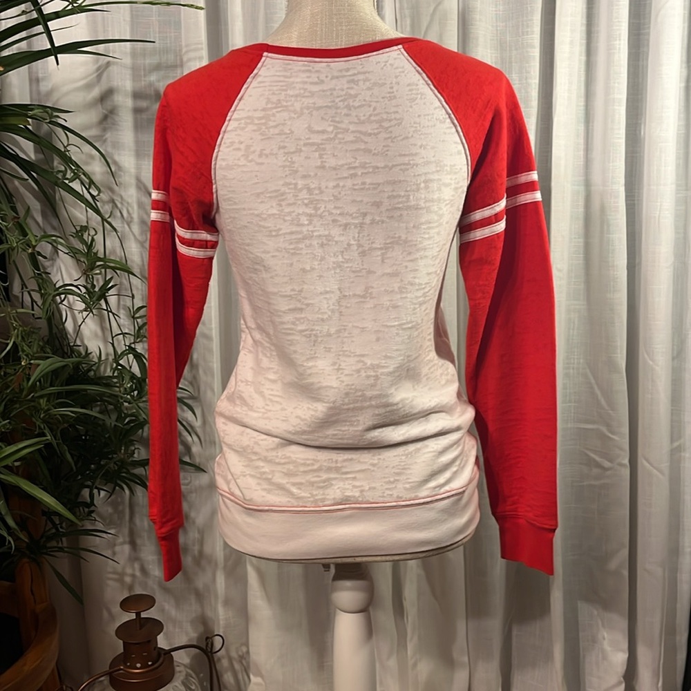 Nebraska Huskers Red & White Lightweight Sweatshirt - Size Medium - Picture 5 of 12